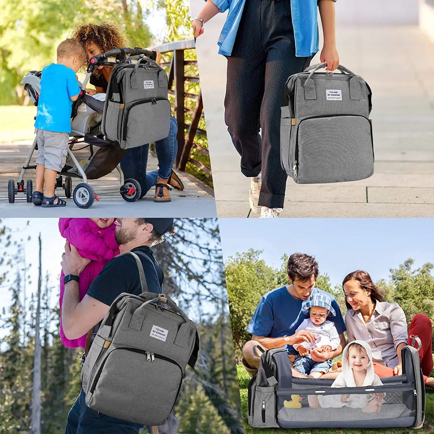 Foldable Diaper Bag Travel Backpack