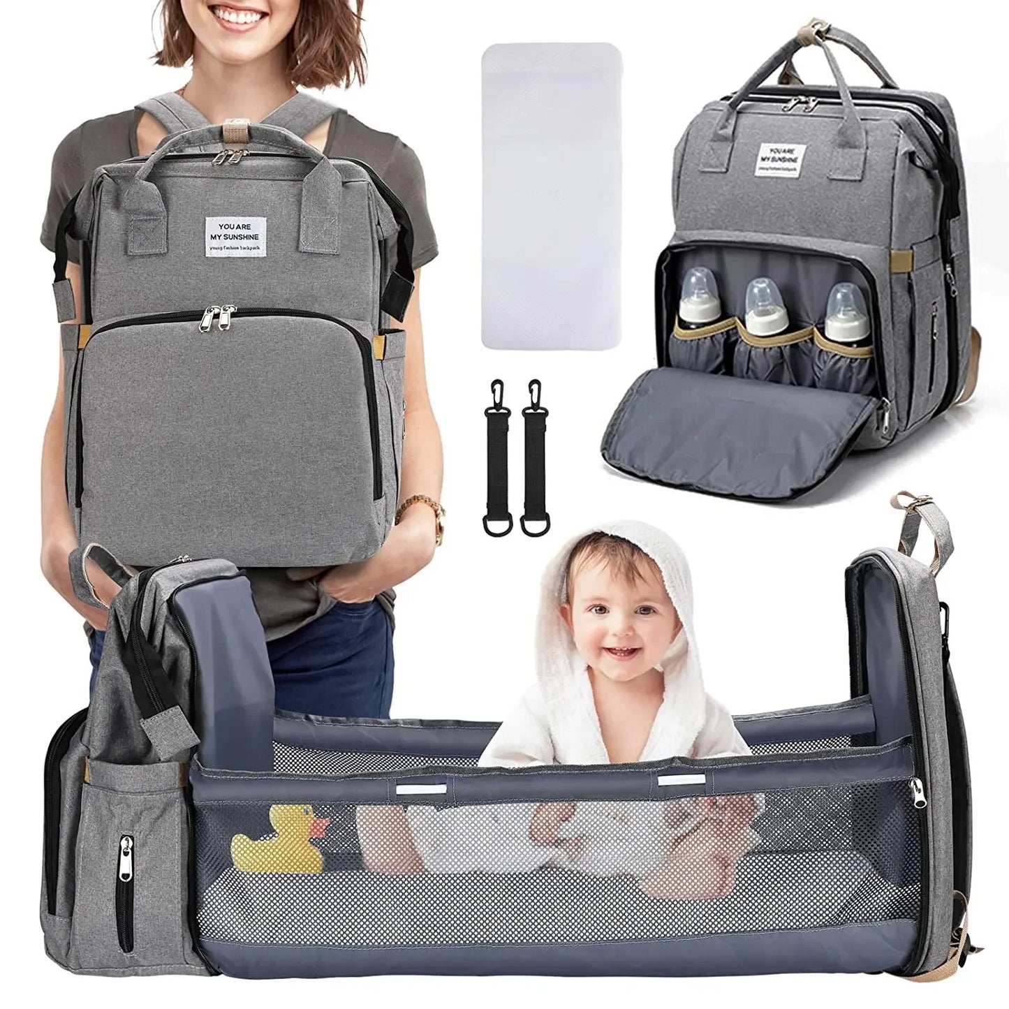 Foldable Diaper Bag Travel Backpack
