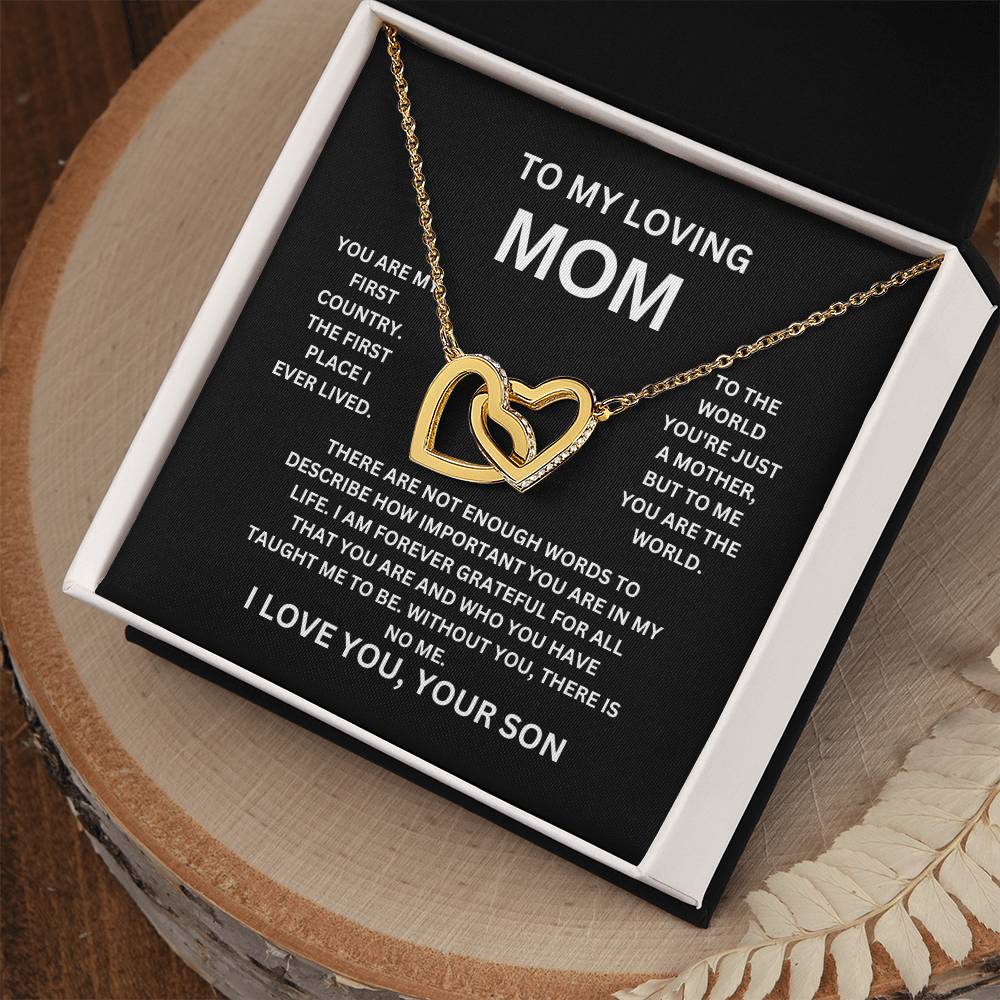 MOM FROM SON DOUBLE INTERLOCKING HEARTS
