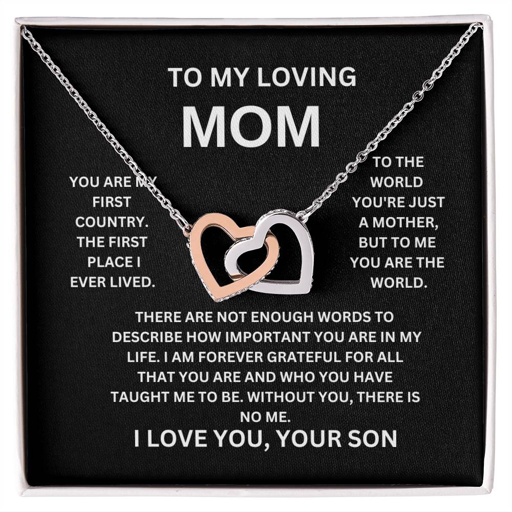 MOM FROM SON DOUBLE INTERLOCKING HEARTS