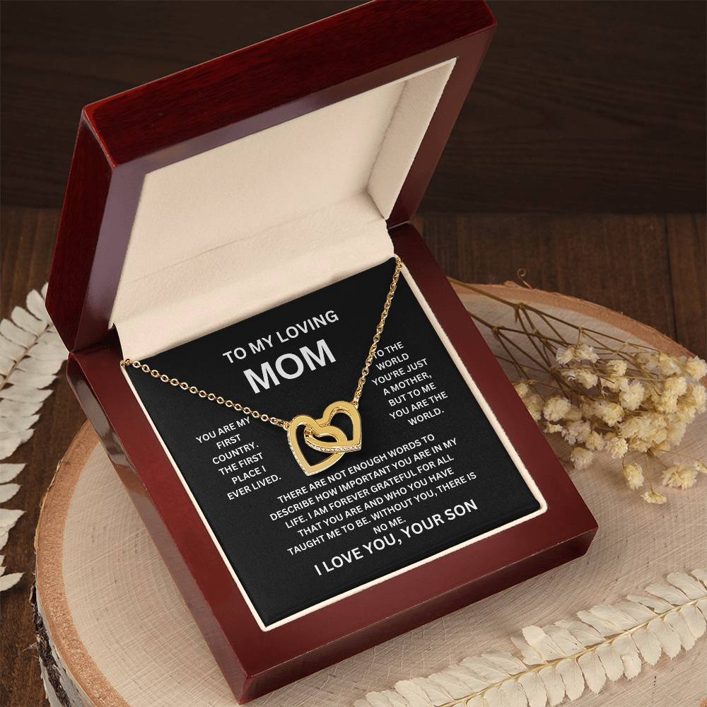 MOM FROM SON DOUBLE INTERLOCKING HEARTS