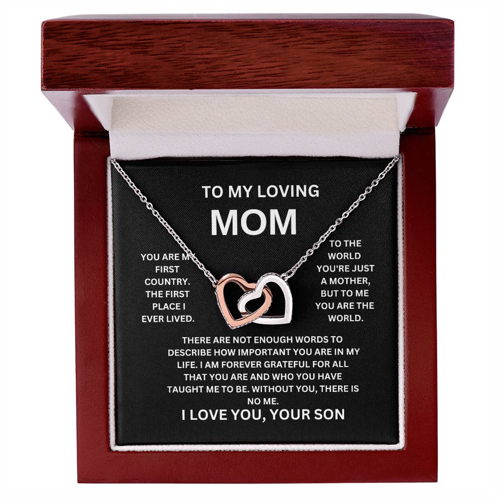 MOM FROM SON DOUBLE INTERLOCKING HEARTS