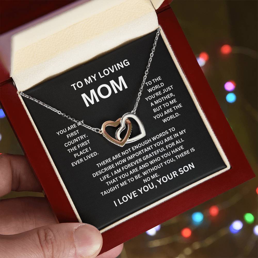 MOM FROM SON DOUBLE INTERLOCKING HEARTS