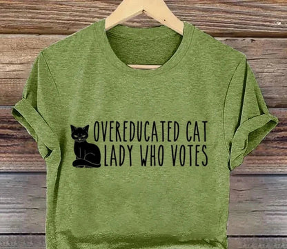 Overeducated Cat Lady T-Shirt