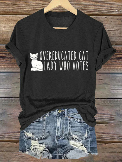 Overeducated Cat Lady T-Shirt