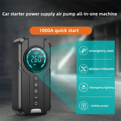 Portable Car Jump Starter with Air Compressor+