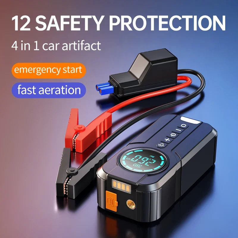 Portable Car Jump Starter with Air Compressor+