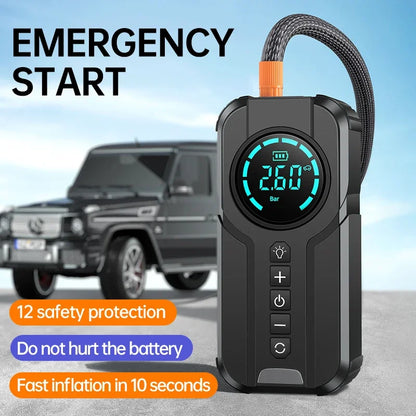 Portable Car Jump Starter with Air Compressor+