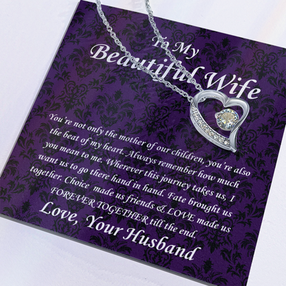 Forever Love Necklace - To My Beautiful Wife