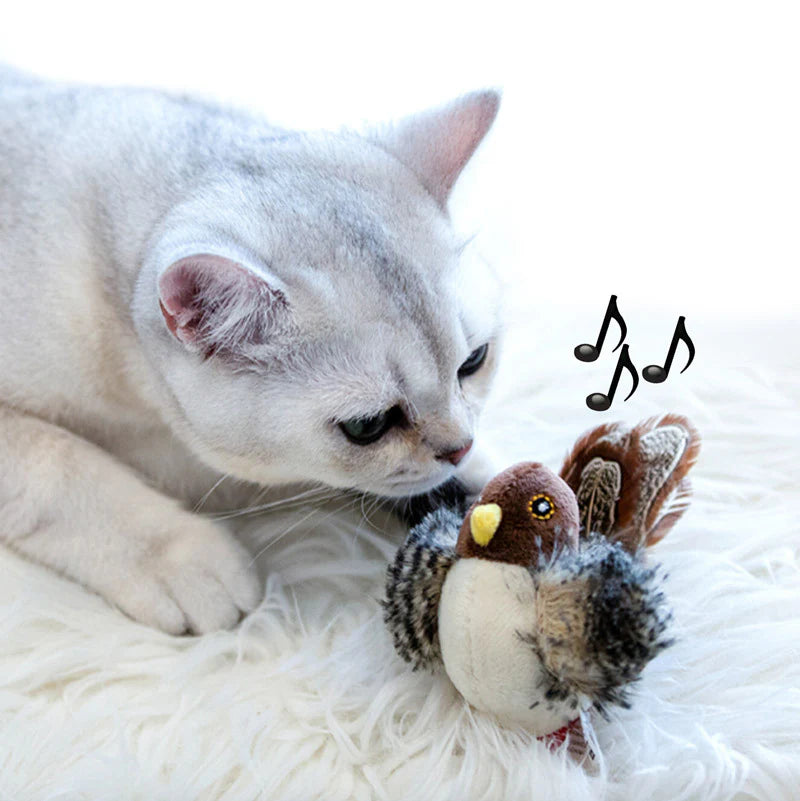 Interactive Chirping Plush Bird