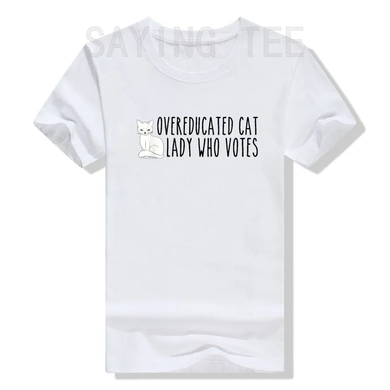 Overeducated Cat Lady T-Shirt