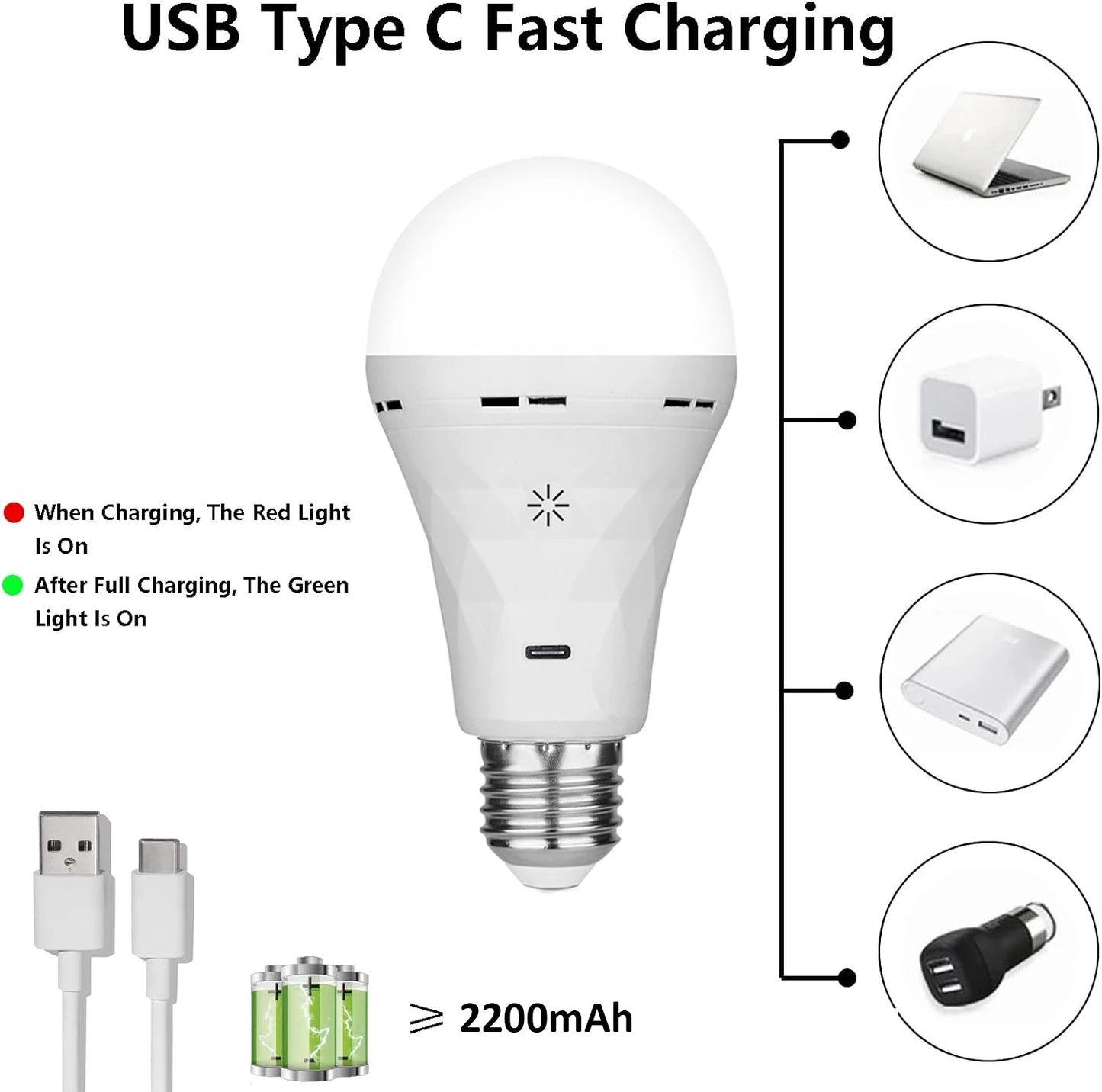 USB Rechargeable Smart LED Bulb