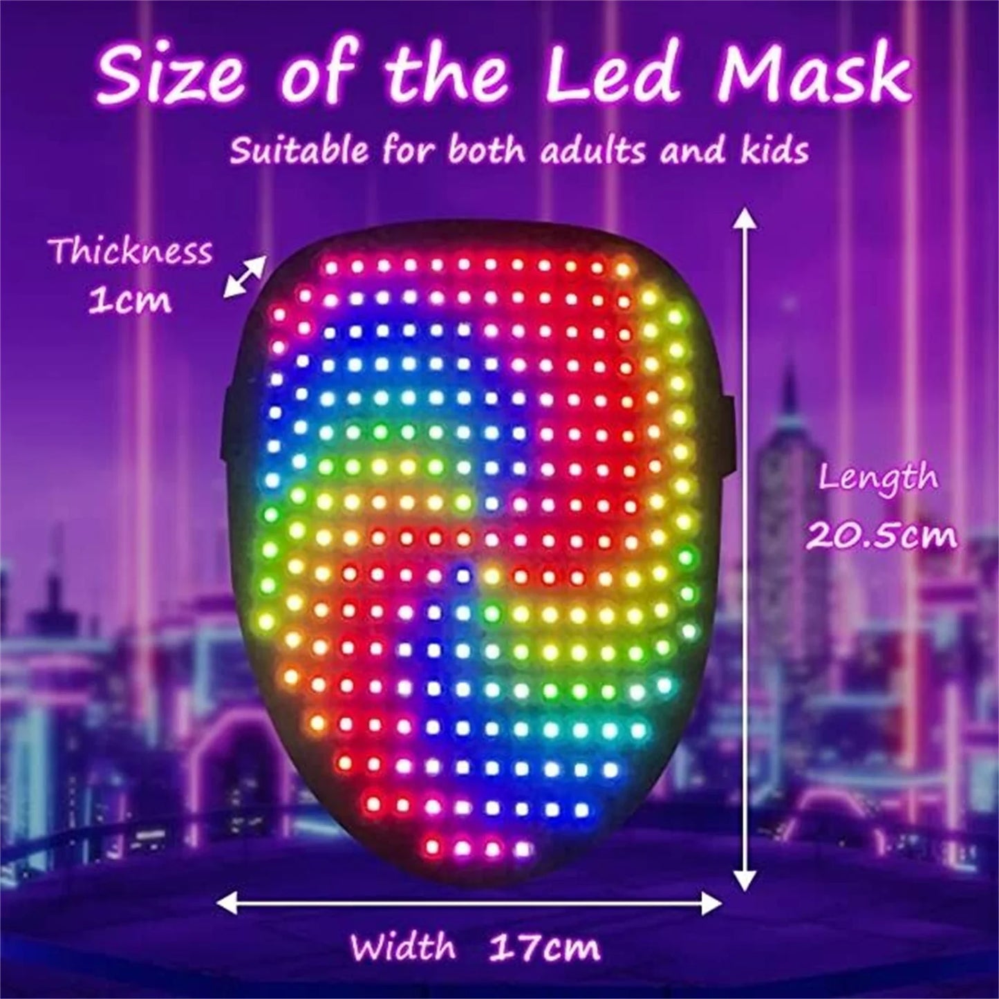 LED Halloween Light Up Mask